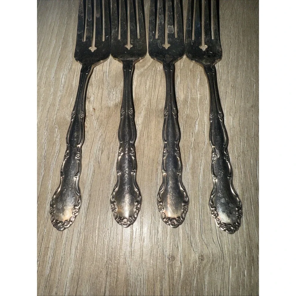 Oneida 1881 Rogers FLIRTATION 4 Salad Forks 6-3/8